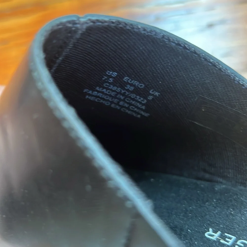Kelsi Dagger Rowan Black Leather Platform Wedge Sandal Women's Size 7.5 new - Picture 7 of 10